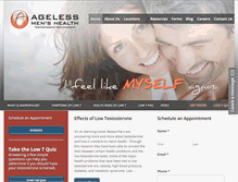 Tablet Screenshot of agelessmenshealth.com